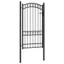 Puerta de jardín con arco superior acero negro 100x175 cm by , garden gates - Ref: Foro24-146371, Price: 202,48 €, Discount: %