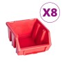 Kit de cajas de almacenaje 39 pzas paneles de pared rojo negro de , Armarios para herramientas - Ref: Foro24-150809, Precio: ...