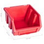 Kit de cajas de almacenaje 39 pzas paneles de pared rojo negro de , Armarios para herramientas - Ref: Foro24-150809, Precio: ...