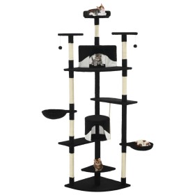 Rascador para gatos con poste de sisal negro y blanco 203 cm von , Katzenmöbel - Ref: Foro24-170530, Preis: 143,01 €, Rabatt: %