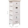 Armario auxiliar de madera de paulownia 35x25x87 cm by , Drawers - Ref: Foro24-284077, Price: 132,77 €, Discount: %