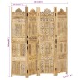 Biombo 4 paneles tallado a mano madera maciza mango 160x165 cm by , Room dividers - Ref: Foro24-285316, Price: 300,03 €, Disc...