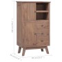 Aparador de madera maciza de teca 60x30x100 cm von , Schließfächer und Lagerschränke - Ref: Foro24-287739, Preis: 233,89 €, R...