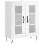 Aparador de madera contrachapada blanco brillante 69,5x34x90 cm de , Aparadores - Ref: Foro24-827782, Precio: 67,28 €