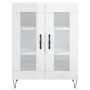 Aparador de madera contrachapada blanco brillante 69,5x34x90 cm de , Aparadores - Ref: Foro24-827782, Precio: 67,28 €
