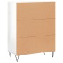 Aparador de madera contrachapada blanco brillante 69,5x34x90 cm de , Aparadores - Ref: Foro24-827782, Precio: 67,28 €
