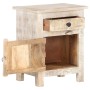 Mesita de noche de madera de acacia rugosa 40x30x50 cm von , Nachttische - Ref: Foro24-320233, Preis: 109,90 €, Rabatt: %