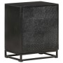 Mesita de noche madera maciza acacia y mango negro 40x30x50 cm de , Mesitas de noche - Ref: Foro24-321614, Precio: 89,42 €, D...