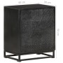 Mesita de noche madera maciza acacia y mango negro 40x30x50 cm de , Mesitas de noche - Ref: Foro24-321614, Precio: 89,42 €, D...