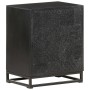 Mesita de noche madera maciza acacia y mango negro 40x30x50 cm de , Mesitas de noche - Ref: Foro24-321614, Precio: 89,42 €, D...