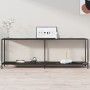 Mesa consola vidrio templado negro 220x35x75,5 cm by , Side tables - Ref: Foro24-331713, Price: 138,64 €, Discount: %