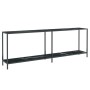 Mesa consola vidrio templado negro 220x35x75,5 cm by , Side tables - Ref: Foro24-331713, Price: 138,64 €, Discount: %