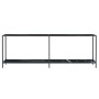 Mesa consola vidrio templado negro 220x35x75,5 cm by , Side tables - Ref: Foro24-331713, Price: 138,64 €, Discount: %