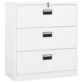 Armario archivador de acero blanco 90x46x103 cm de , Armarios archivadores - Ref: Foro24-336290, Precio: 330,81 €, Descuento: %