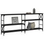 Mesa consola madera de ingeniería negra 180x29x76,5 cm de , Mesas auxiliares - Ref: Foro24-835474, Precio: 57,44 €, Descuento: %