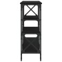 Mesa consola madera de ingeniería negra 180x29x76,5 cm de , Mesas auxiliares - Ref: Foro24-835474, Precio: 57,44 €, Descuento: %