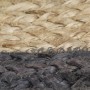 Alfombra hecha a mano de yute con borde gris oscuro 180 cm by , Rugs - Ref: Foro24-343605, Price: 98,72 €, Discount: %