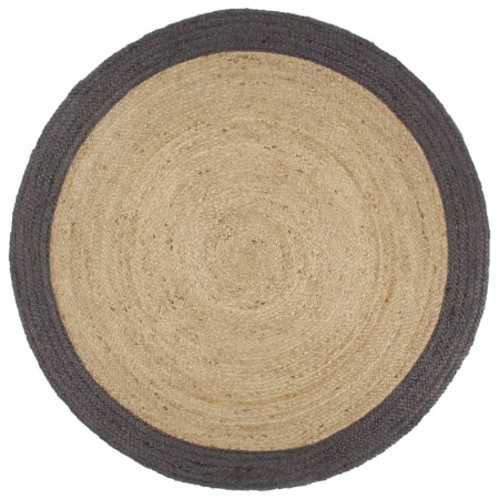Alfombra hecha a mano de yute con borde gris oscuro 240 cm von , Teppiche - Ref: Foro24-343607, Preis: 140,83 €, Rabatt: %