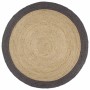 Alfombra hecha a mano de yute con borde gris oscuro 240 cm von , Teppiche - Ref: Foro24-343607, Preis: 140,83 €, Rabatt: %