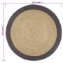 Alfombra hecha a mano de yute con borde gris oscuro 240 cm von , Teppiche - Ref: Foro24-343607, Preis: 140,83 €, Rabatt: %