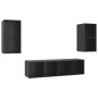 Muebles de salón de pared 4 pzas madera ingeniería negro brillo von , TV-Möbel - Ref: Foro24-3079878, Preis: 152,48 €, Rabatt: %