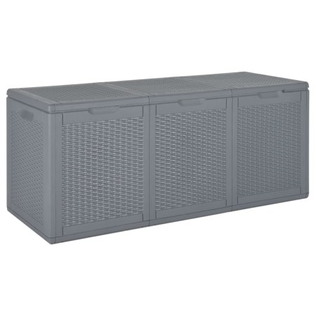 Caja de almacenaje para jardín PP aspecto de ratán gris 270 L by , Outdoor storage boxes - Ref: Foro24-364061, Price: 94,23 €...