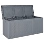 Caja de almacenaje para jardín PP aspecto de ratán gris 270 L by , Outdoor storage boxes - Ref: Foro24-364061, Price: 94,23 €...