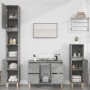Armario de lavabo madera contrachapada gris hormigón 80x33x60cm de , Tocadores de baño - Ref: Foro24-821272, Precio: 93,64 €,...