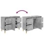 Armario de lavabo madera contrachapada gris hormigón 80x33x60cm de , Tocadores de baño - Ref: Foro24-821272, Precio: 93,64 €,...