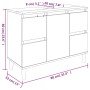 Armario de lavabo madera contrachapada gris hormigón 80x33x60cm de , Tocadores de baño - Ref: Foro24-821272, Precio: 93,64 €,...