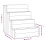 Escalera para mascotas madera maciza de pino 40x49x47 cm von , Stufen und Rampen für Haustiere - Ref: Foro24-822466, Preis: 5...