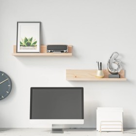 Estantes de pared 2 uds madera maciza de pino 50x11x9 cm von , Regale und Regale - Ref: Foro24-823599, Preis: 18,44 €, Rabatt: %
