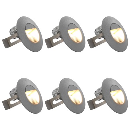 Lámparas LED de pared para jardín 6 uds. redonda plateada 5 W von , Außenbeleuchtung - Ref: Foro24-45655, Preis: 56,57 €, Rab...