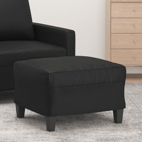 Reposapiés de cuero sintético negro 60x50x41 cm by , Ottomans - Ref: Foro24-349335, Price: 53,24 €, Discount: %