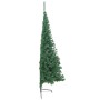 Medio árbol de Navidad artificial con soporte PVC verde 240 cm de , Arboles de navidad - Ref: Foro24-328416, Precio: 61,25 €