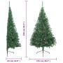 Medio árbol de Navidad artificial con soporte PVC verde 240 cm by , Christmas trees - Ref: Foro24-328416, Price: 61,25 €, Dis...