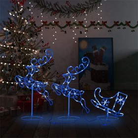 Renos voladores y trineo blanco cálido 260x21x87 cm by , Christmas lights - Ref: Foro24-328511, Price: 66,65 €, Discount: %