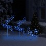Renos voladores y trineo blanco cálido 260x21x87 cm by , Christmas lights - Ref: Foro24-328511, Price: 66,65 €, Discount: %