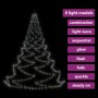 Árbol de pared gancho metal blanco frío 3 m interior/exterior by , Hoses and string lights - Ref: Foro24-328641, Price: 32,67...