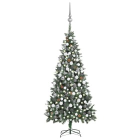 Árbol de Navidad helado con luces, bolas y piñas 210 cm by , Christmas trees - Ref: Foro24-3077897, Price: 161,23 €, Discount: %