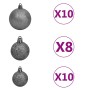 Árbol de Navidad helado con luces, bolas y piñas 210 cm by , Christmas trees - Ref: Foro24-3077897, Price: 161,23 €, Discount: %