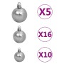 Árbol de Navidad helado con luces, bolas y piñas 210 cm by , Christmas trees - Ref: Foro24-3077897, Price: 161,23 €, Discount: %