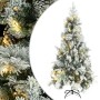 Árbol de Navidad con nieve, luces LED y piñas PVC y PE 225 cm von , Weihnachtsbäume - Ref: Foro24-3094562, Preis: 250,54 €, R...