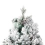 Árbol de Navidad con nieve, luces LED y piñas PVC y PE 225 cm von , Weihnachtsbäume - Ref: Foro24-3094562, Preis: 250,54 €, R...
