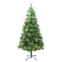 Árbol de Navidad con luces y piñas PVC PE verde 195 cm von , Weihnachtsbäume - Ref: Foro24-3094557, Preis: 144,09 €, Rabatt: %