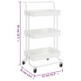 Carrito de cocina 3 niveles hierro y ABS blanco 42x35x85 cm von , Küchen- und Speisewagen - Ref: Foro24-336336, Preis: 46,34 ...