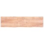 Estante pared madera roble tratada marrón claro 200x50x(2-4) cm de , Estantes y estanterías - Ref: Foro24-363728, Precio: 94,...