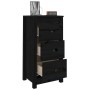 Aparador de madera maciza de pino negro 40x35x80 cm by , Sideboards - Ref: Foro24-813747, Price: 99,63 €, Discount: %