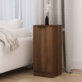 Aparador madera contrachapada color roble marrón 30x30x70 cm de , Aparadores - Ref: Foro24-817010, Precio: 48,02 €, Descuento: %