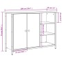 Aparador de madera de ingeniería gris Sonoma 100x33x75 cm von , Sideboards - Ref: Foro24-835552, Preis: 88,97 €, Rabatt: %